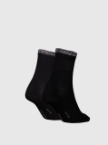 Black 2 Pack Short Socks  Women