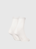 White 2 Pack Short Socks  Women