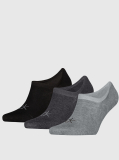 Grey 3 Pack Footie Socks  Men