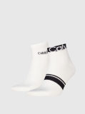 White 2 Pack Quarter Socks  Men