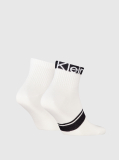 White 2 Pack Quarter Socks  Men