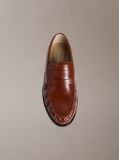 Brown Moses - Leather Pleated Penny Loafers  Men