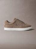Brown Suede Signature Logo Trainers  Men
