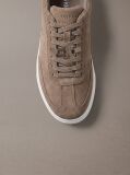 Brown Suede Signature Logo Trainers  Men