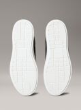 Black Leather Emblem Logo Pattern Sneakers  Women
