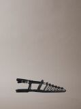 Black Liliana - Leather Strappy Ballerinas  Women