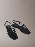 Black Liliana - Leather Strappy Ballerinas  Women