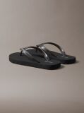 Black Arwa - Metallic Pearlised Flip Flops  Women