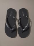Black Arwa - Metallic Pearlised Flip Flops  Women