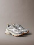 Silver Metallic Hike Runner Hybrid Sneakers  Women