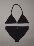 Black Girls Triangle Bikini Set - CK Monogram  Girls