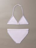 Purple Girls Triangle Bikini Set - CK Monogram  Girls