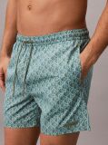 Green Solid Swim Shorts  Men