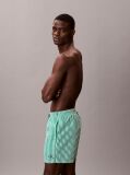Green Medium Drawstring Swim Shorts - CK Monogram  Men