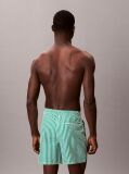 Green Medium Drawstring Swim Shorts - CK Monogram  Men