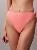 Pink High Leg Bikini Bottoms - CK Monogram  Women