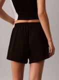 Black Cotton Jersey Beach Shorts  Women