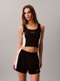 Black Cotton Jersey Beach Shorts  Women