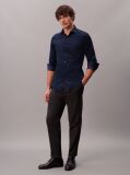 Blue Slim Fit Cutaway Collar Corduroy Shirt  Men