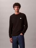 Black Long Sleeve Waffle T-shirt  Men