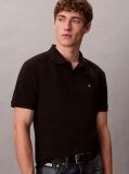 Μαύρο Polo T-Shirt Από Βαμβάκι Πικέ  Άνδρας