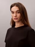 Black Mock Neck Interlock T-Shirt  Women