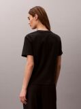 Black Mock Neck Interlock T-Shirt  Women