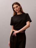 Black Mock Neck Interlock T-Shirt  Women