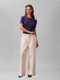Μπλε T-Shirt Με Ριπ Ύφασμα Και Slim Γραμμή  Γυναίκα