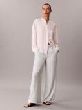 Green Viscose Jacquard Floral Trousers  Women