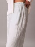 Green Viscose Jacquard Floral Trousers  Women
