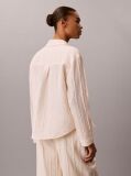 Pink Viscose Blend Sheer Stripe Shirt  Women