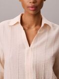 Pink Viscose Blend Sheer Stripe Shirt  Women