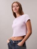 Purple Slim Cropped Monogram T-shirt  Women