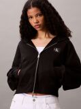 Black Terry Cotton Sweatshirt  Women