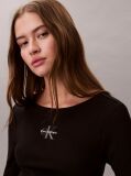 Black Monologo U-Back T-Shirt  Women