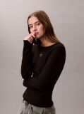 Black Monologo U-Back T-Shirt  Women