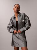 Silver Denim Bomber Jacket  Women