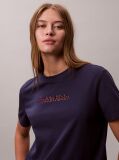 Blue Classic Foil Logo T-Shirt  Women