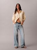 Beige Relaxed Cotton Poplin Shirt  Women