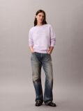 Purple Cotton Terry Monogram Sweatshirt  Women