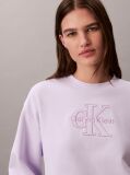 Purple Cotton Terry Monogram Sweatshirt  Women