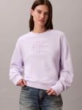 Purple Cotton Terry Monogram Sweatshirt  Women