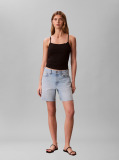 Black Slim Cotton Stretch Strap Cami  Women