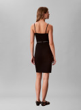 Black Logo Waistband Bodycon Mini Dress  Women