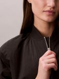 Black Lightly Padded Nylon Bomber Jacket  Women