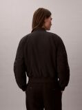 Black Lightly Padded Nylon Bomber Jacket  Women
