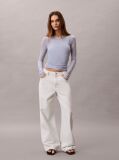 White Wide Leg Jeans  Women