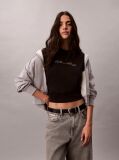 Black Relaxed Script Logo T-shirt  Women