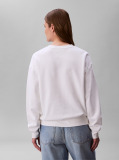 White Metallic Monologo Sweatshirt  Women